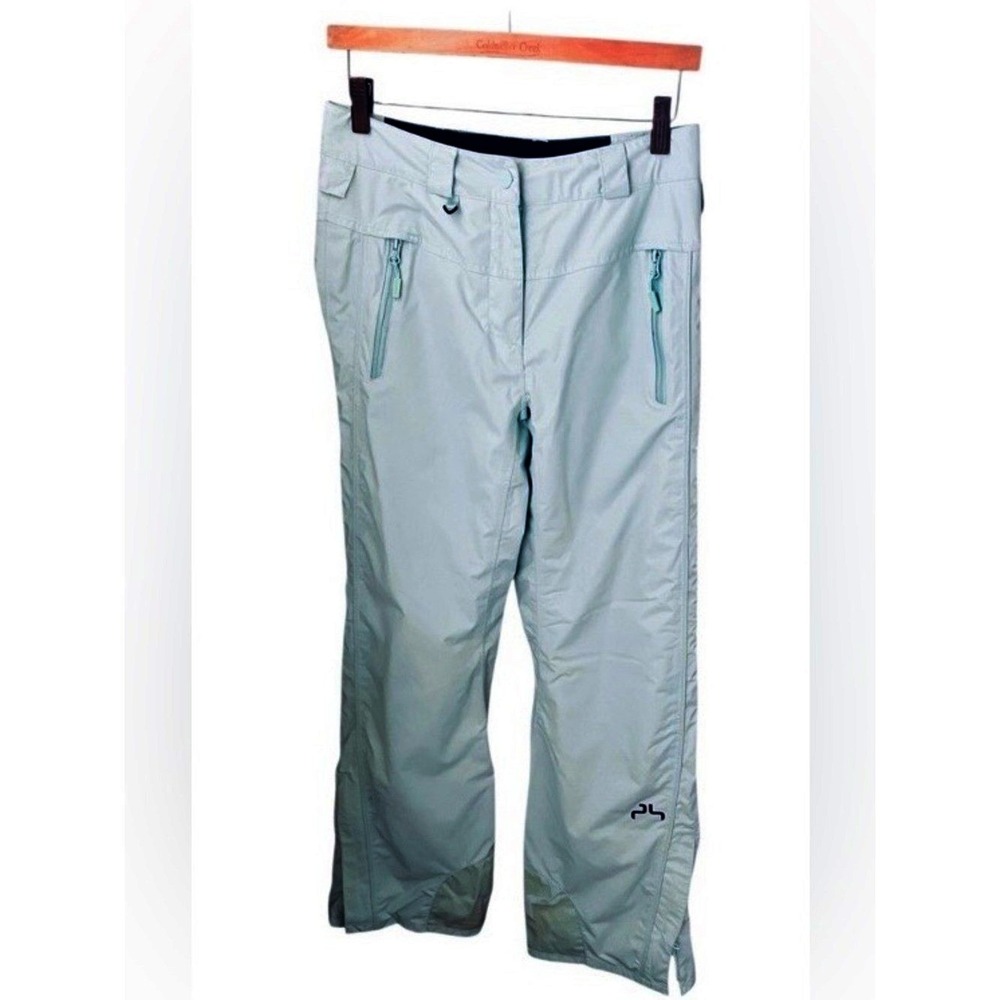 Powderhorn Women Ski Pants 8 Light Blue Thermolite Insulated Zipper Pockets